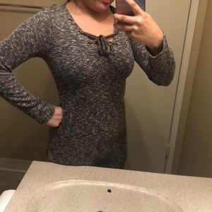 Gray long sweater/dress